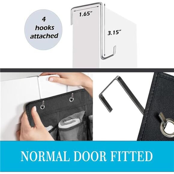 Over Door Shoe Organizer 24 Pockets Hanging Closet Storage Holder for Men Women - Picture 4 of 8